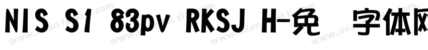 NIS S1 83pv RKSJ H字体转换